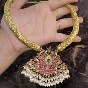 Royal Peacock Jadau Kundan Kante