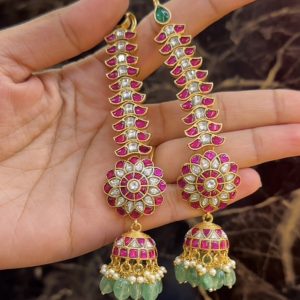 Royal Lotus Jadau Kundan Jhumkas