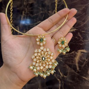 Emerald Bloom Moissanite Hasli Set- L83J