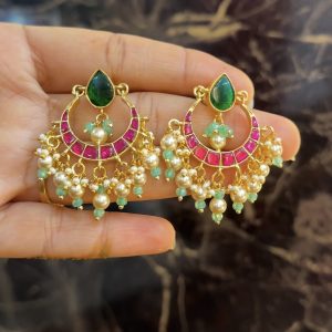 Royal Crescent Jadau Kundan Chandbalis-L86J