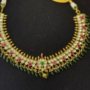 LJ01009-JADAUKUNDAN NECKLACE