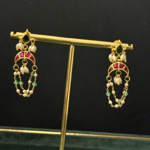 LJ01015-jadaukundan Chandbali jumka