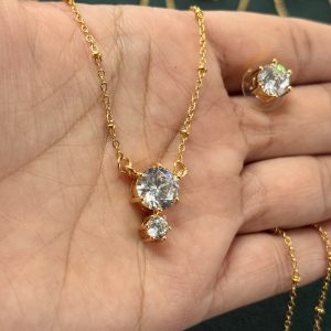 LJ01017-AD pendant with earrings 18inches