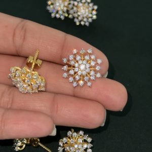 LJ01028-Diamond replica studs with screwback