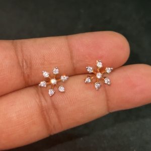 LJ01058-CZ Flower studs