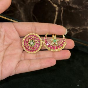 LJ01064-Jadaukundan Sun & Moon hair accessories