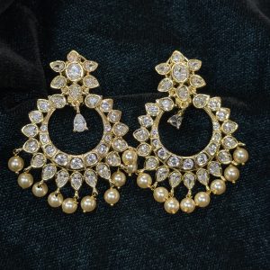 LJ01065-Polki chandbali earrings