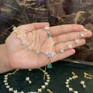 LJ01068-AD Neckset green 💚