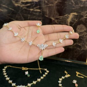 LJ01068-AD Neckset sea green