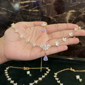 LJ01068-AD Neckset purple 💜