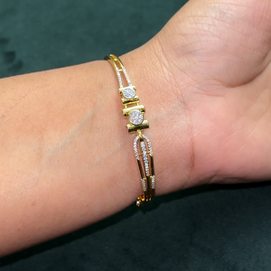 LJ01076-Gold plated openable Bracelet