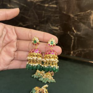 LJ01080-Jadau Kundan jumka 1
