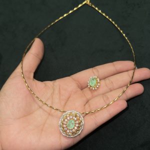 LJ01091- AD pendent Earrings with Hasli