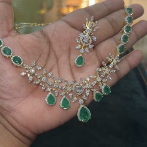 LJ1101- premium AD green Neckset