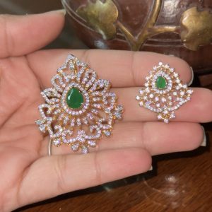 LJ1153-AD pendent with earrings