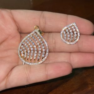 LJ1154-AD pendent with earrings