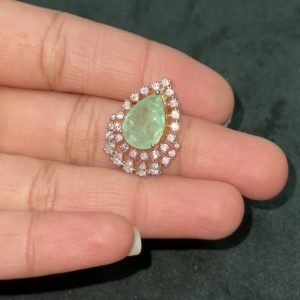 LJ1175-AD PASTEL GREEN PENDENT