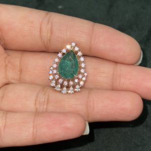 LJ1175-AD EMERALD GREEN PENDENT