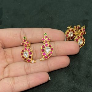 LJ1178-JADUKUNDAN MANGO STUDS