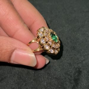 LJ1191-Victorian mossonite finger Ring
