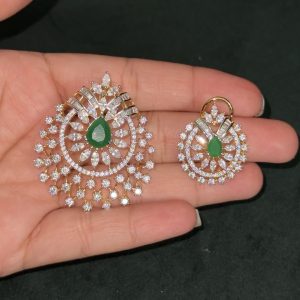 LJ1213-AD pendent with earrings
