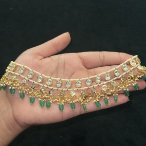 LJ1215-Polki White Drop Choker