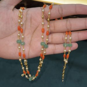 LJ1259-BEADS 2 LINE MALA IN PREMIUM QUALITY
