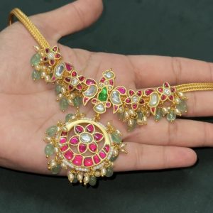LJ1284-JADAUKUNDAN NECKLACE