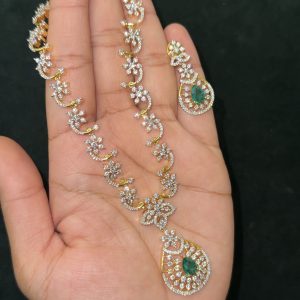 LJ1285-CZ Green NeckSet