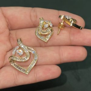 LJ1287-Swarovski crystal pendant with screw back Earrings