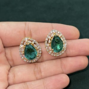LJ1288-Emerald Green AD studs