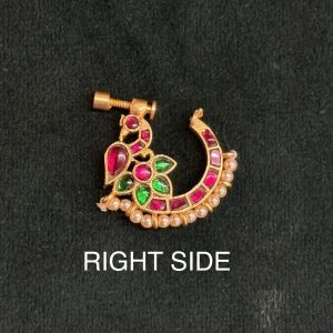 LJ1291-jadaukundan nose ring (RIGHT SIDE )