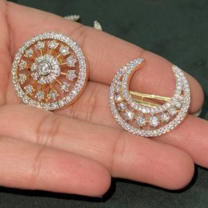 LJ1319-WHITE SUN AND MOON HAIR ACCESSORIES