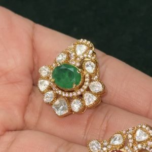 LJ1316-Mossonite pendant [Green]
