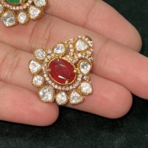 LJ1316-Mossonite pendant [Red]