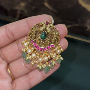 LJ1352-Jadau Nakshi pendent in premium finish