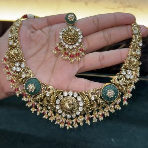 LI1392-REGAL NAKSHI ANTIQUE NECKSET