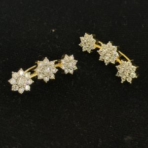 LJ1367-WHITE EARCUFFS