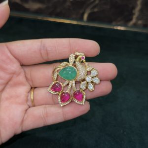LJ1373-Victorian Peacock pendant
