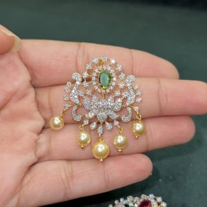 LJ1383-CZ PENDANT GREEN