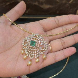 LJ1402-HASLI WITH AD PENDANT GREEN