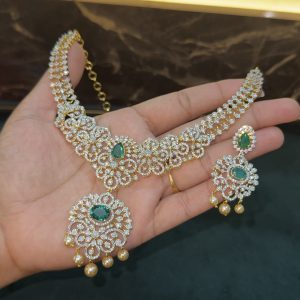LJ1405-AD GREEN NECKSET