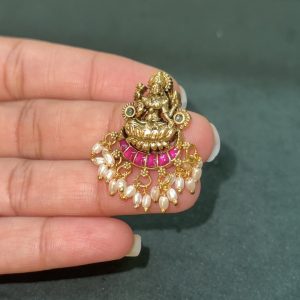 LJ1398-JADAUKUNDAN LAKSHMI SMALL PENDANT