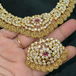 LJ1407-POLKI KASU HARAM (PINK)