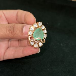 LJ1413-PASTEL GREEN MOISSANITE PENDANT
