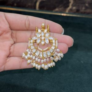 LJ1425-WHITE STONES MOISSANITE HAIR ACCESSORY