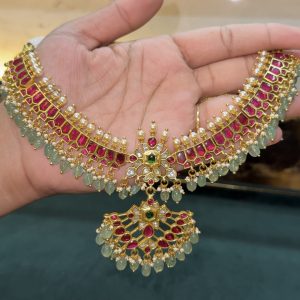 LJ1478-JADAUKUNDAN NECKLAC