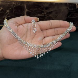 LJ1489-CZ NECKSET WITH EARRINGS