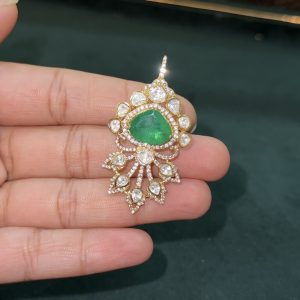 LJ1502-MOSSONITE BROOCH PIN