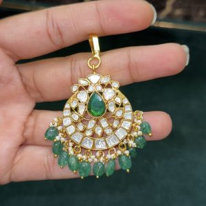 LJ1450-MOSSONITE GREEN MAANG TIKKA
